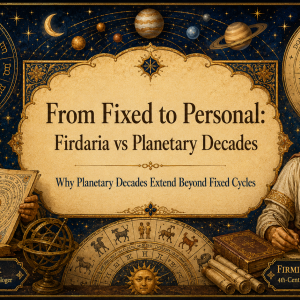 Firdaria vs Planetary Decades Mystic Rectangle Astrology